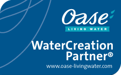 ALRABI Metall-Design ist offizieller „WaterCreation Partner“ und Händler der Firma OASE-Living Water.
